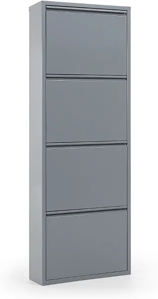 Ode, Skohylle, grå, H136x50x15 cm