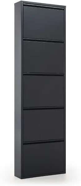 Ode, Skohylle, svart, H169x50x15 cm